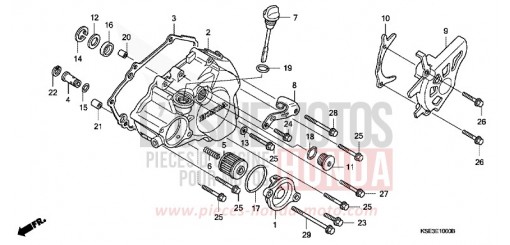 COUVERCLE CARTER MOTEUR GAUCHE CRF150RC de 2012